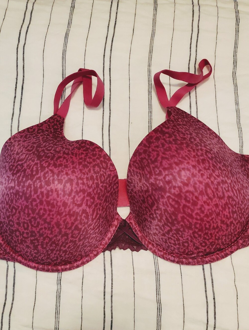Maidenform Purple Leopard Print Padded Bra, 36D